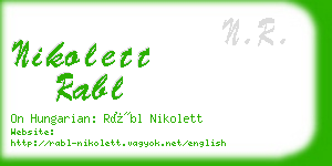 nikolett rabl business card